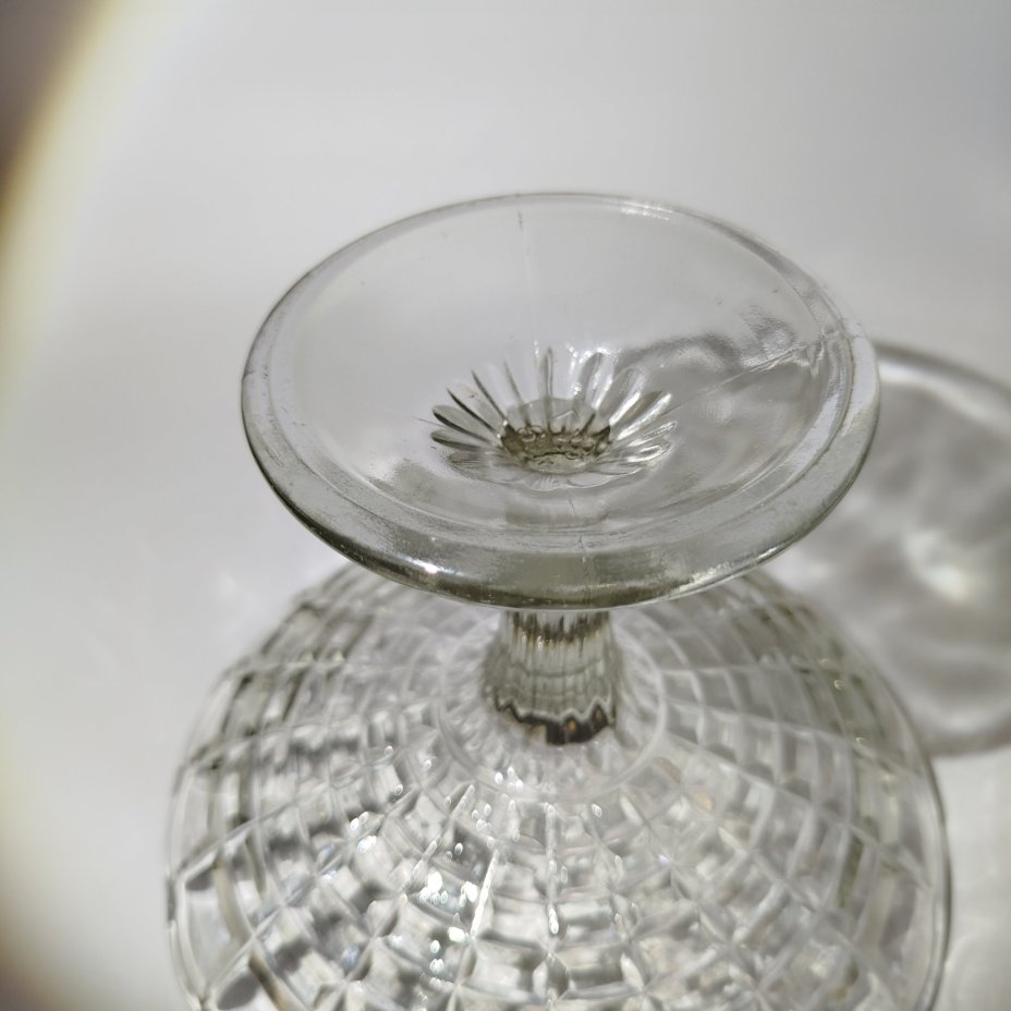 Конфетница на ножке, хрусталь, Гусевской хрустальный завод (Гусь-Хрустальный), СССР, 1960-1970 гг.