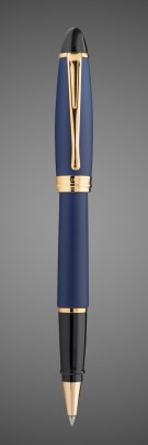 Ручка Роллер Aurora Ipsilon Satin, Blue matt resin GT, Драгметаллы: позолота, позолота, смола