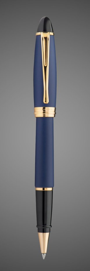 Ручка Роллер Aurora Ipsilon Satin, Blue matt resin GT, Драгметаллы: позолота, позолота, смола