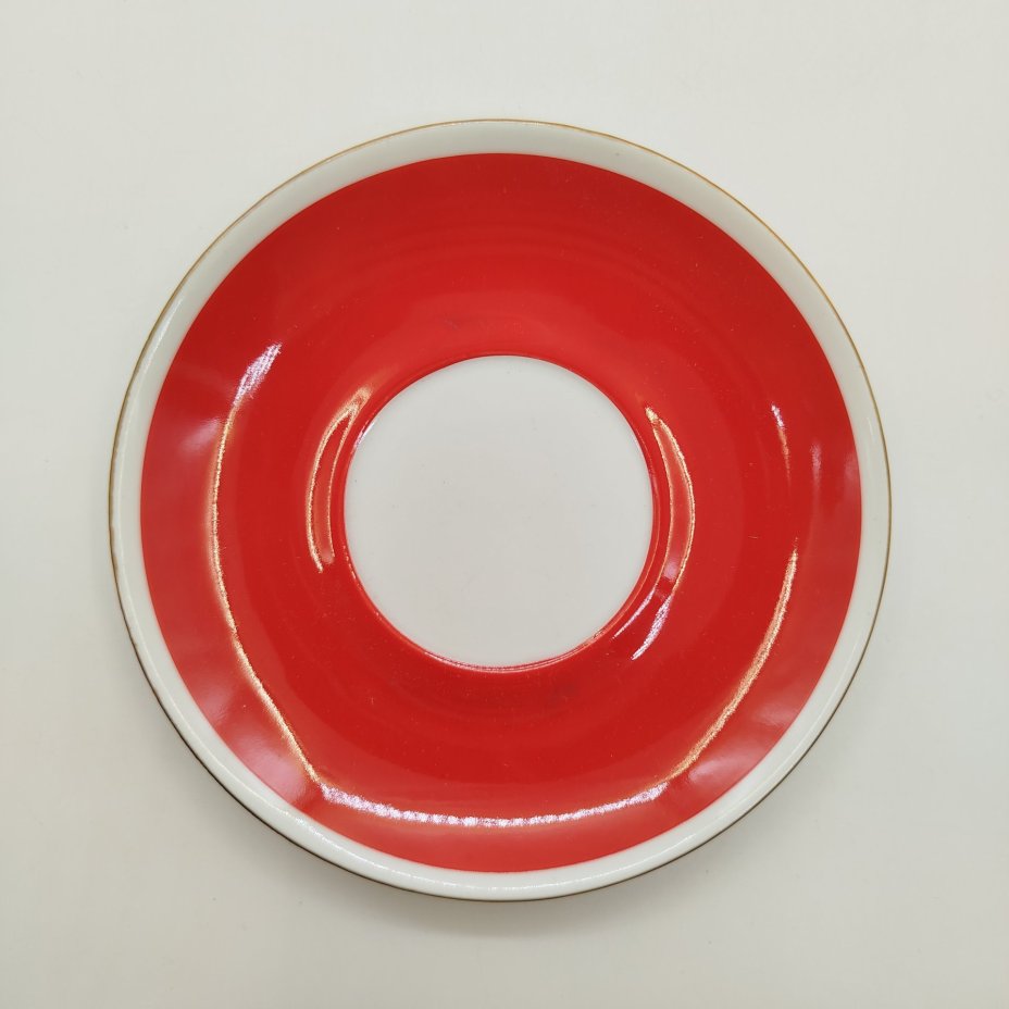 Чайная пара с растительным декором, фарфор, крытье, золочение, деколь, Freiberger Porzellan, ГДР, 1970-1995 гг.