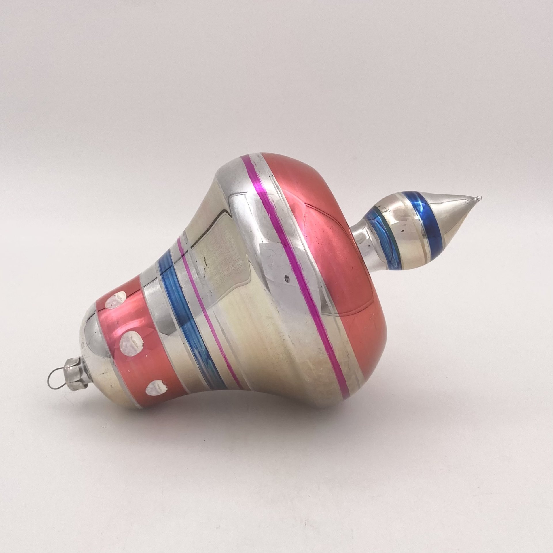 Елочная игрушка "Колокольчик", стекло, роспись, СССР, 1960-1970 гг.