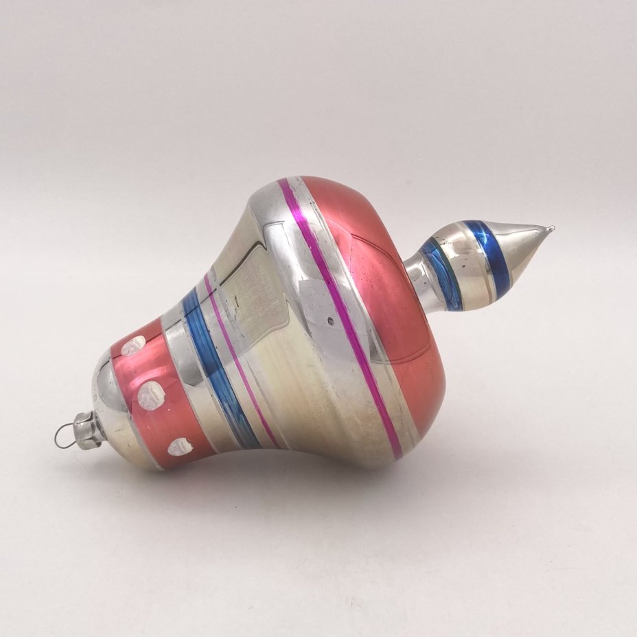 Елочная игрушка "Колокольчик", стекло, роспись, СССР, 1960-1970 гг.