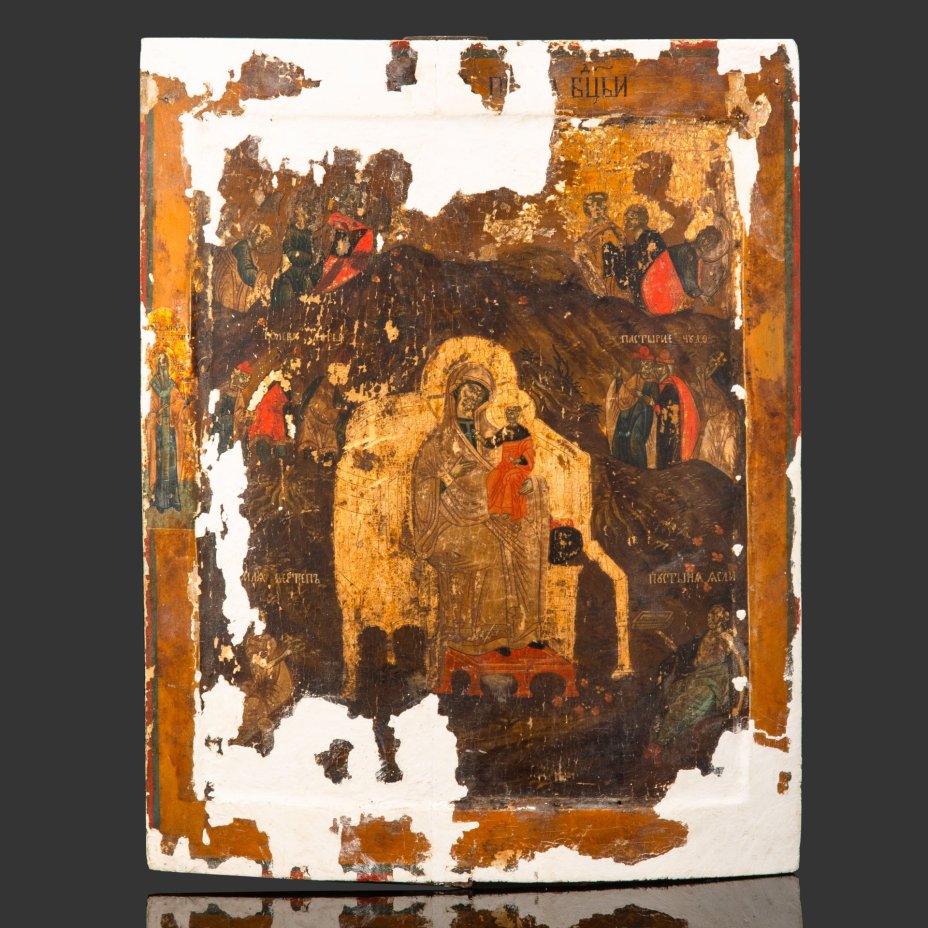Икона "Собор Пресвятой Богородицы", дерево, темпера, Российская империя, 1850-1900 гг.