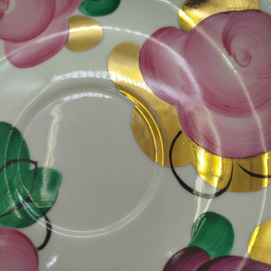 Пара чайная "Агашки", фарфор, роспись, золочение, Дулевский фарфоровый завод (Дулёво), СССР, 1964-1991 гг.