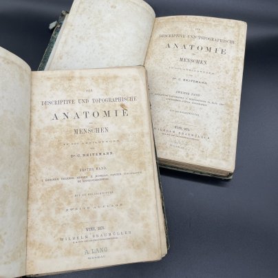 Книги Carl Heitzmann, 	 Die descriptive und topographische Anatomie des Menschen, Том 1, 2 / Издательство Wilhelm Braumuller