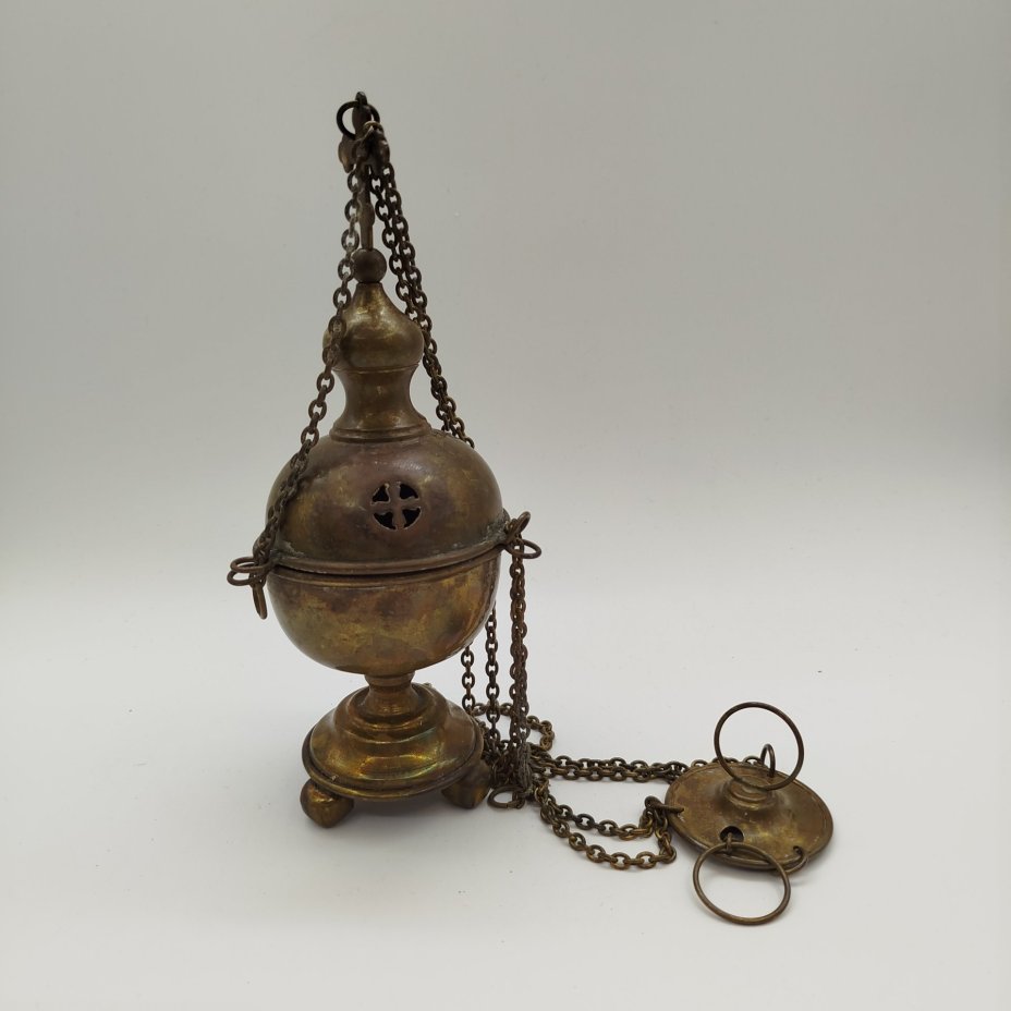 Кадило классической формы, латунь, Художественно-производственное предприятие «Софрино», Россия, 1980-2000 гг.