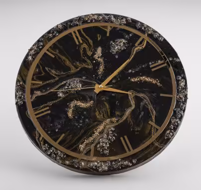Часы настенные, авторская ручная работа в технике Resin Art