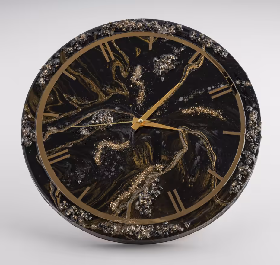 Часы настенные, авторская ручная работа в технике Resin Art