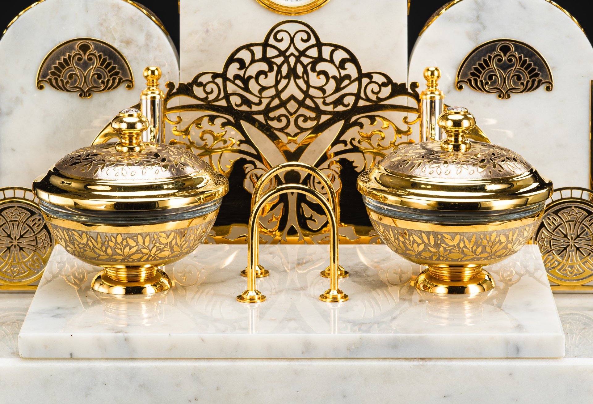 Письменный набор из мрамора "Храм"