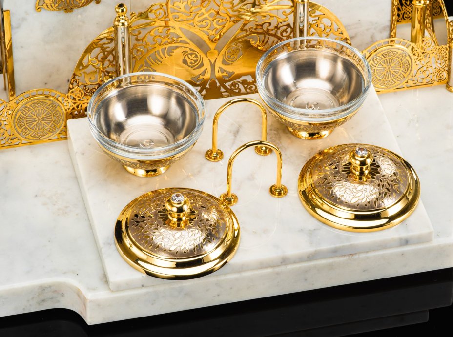 Письменный набор из мрамора "Храм"