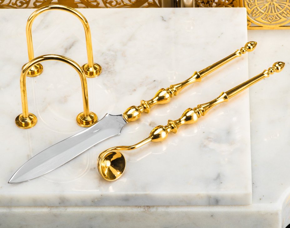 Письменный набор из мрамора "Храм"