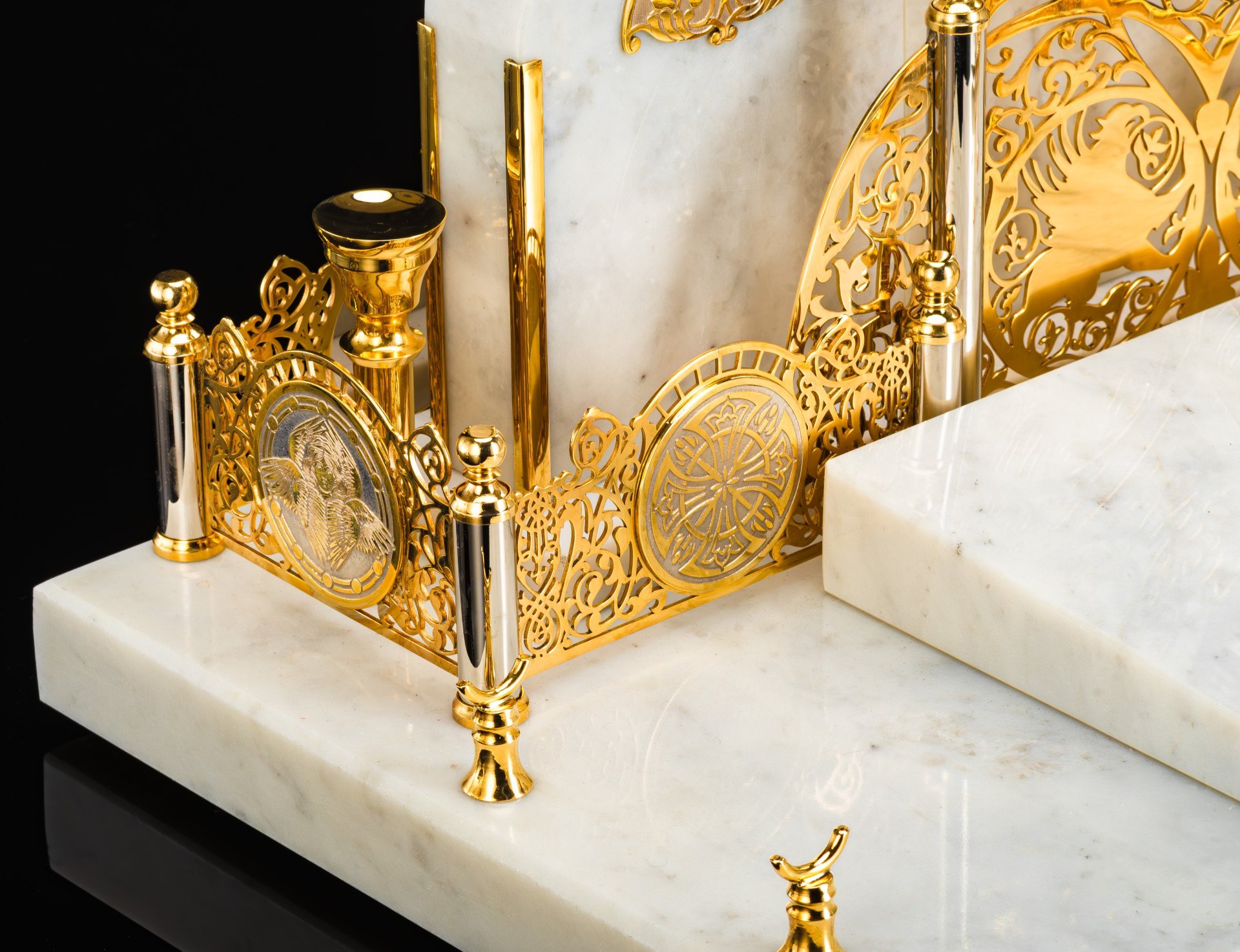 Письменный набор из мрамора "Храм"