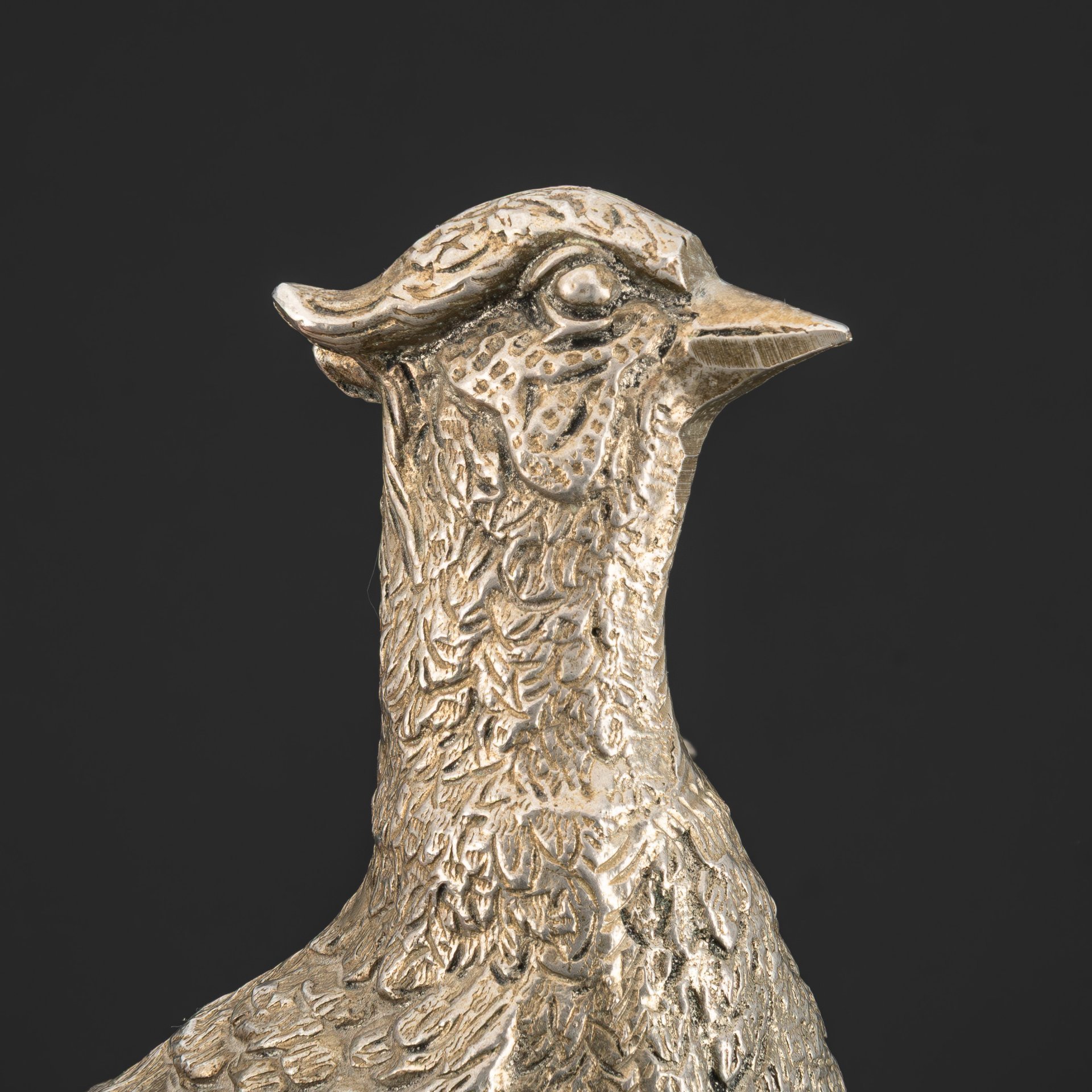 Статуэтка "Фазан", металл, серебрение, Западная Европа, 1970-2000 гг.