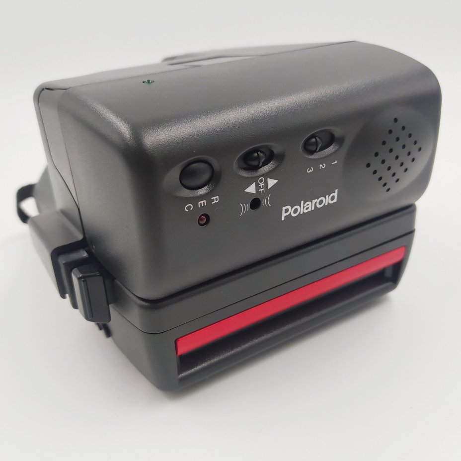 Фотоаппарат мгновенной печати "Polaroid 636 Close Up" в оригинальной коробке и чехле, пластик, картон, текстильный материал, Polaroid, Великобритания, 1990-1994 гг., Polaroid