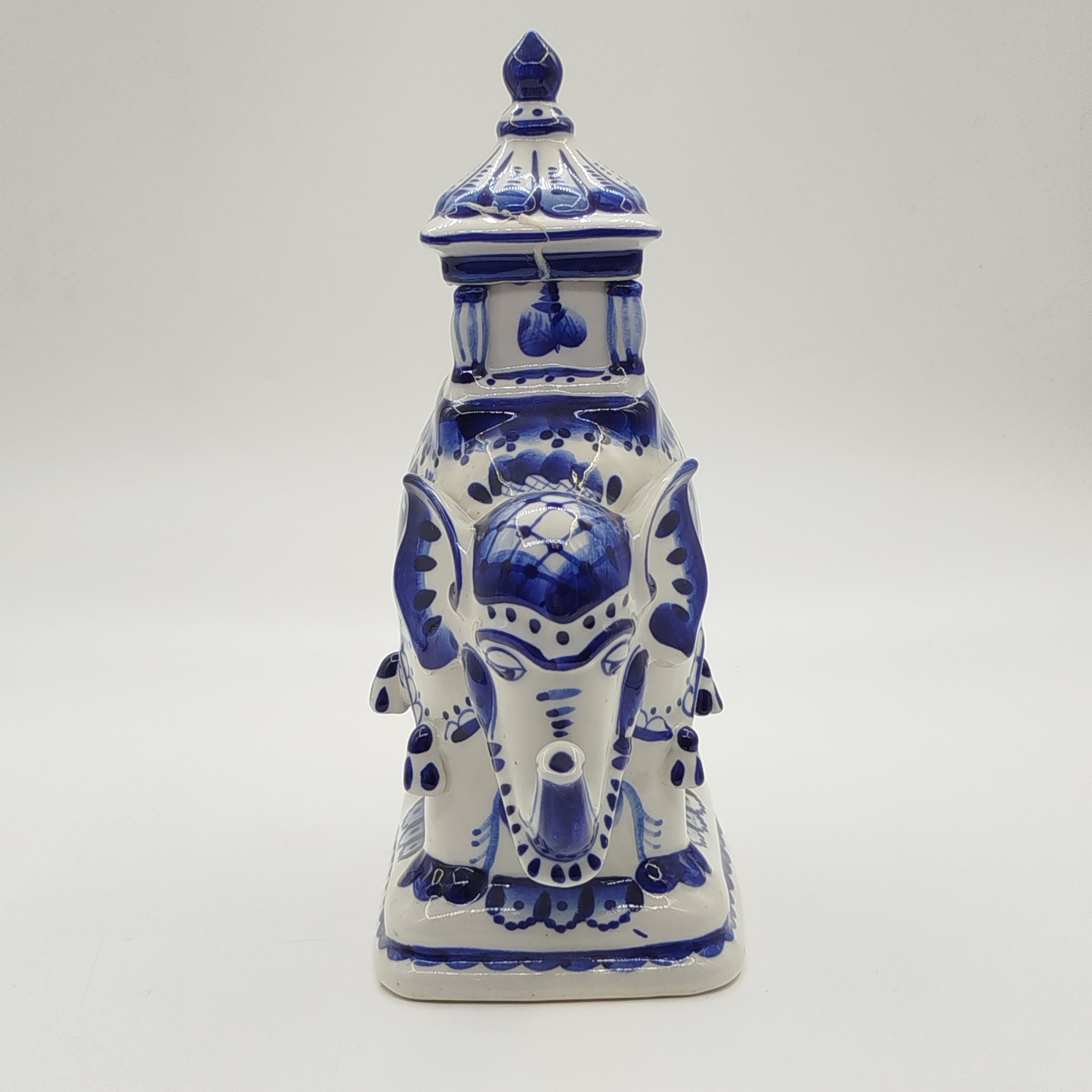 Чайница "Индийский слон", Гжель