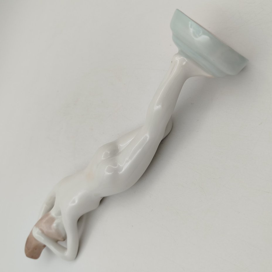 Статуэтка "Купальщица", фарфор, роспись, Aquincum Porcelain, Румыния, 1950-1980 гг.