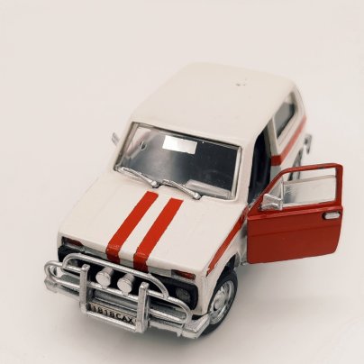 Модель автомобиля в масштабе 1:43 "LADA 21213 Niva" (авторская версия), металл, пластмасса, крашение, СССР, 1970-1990 гг.