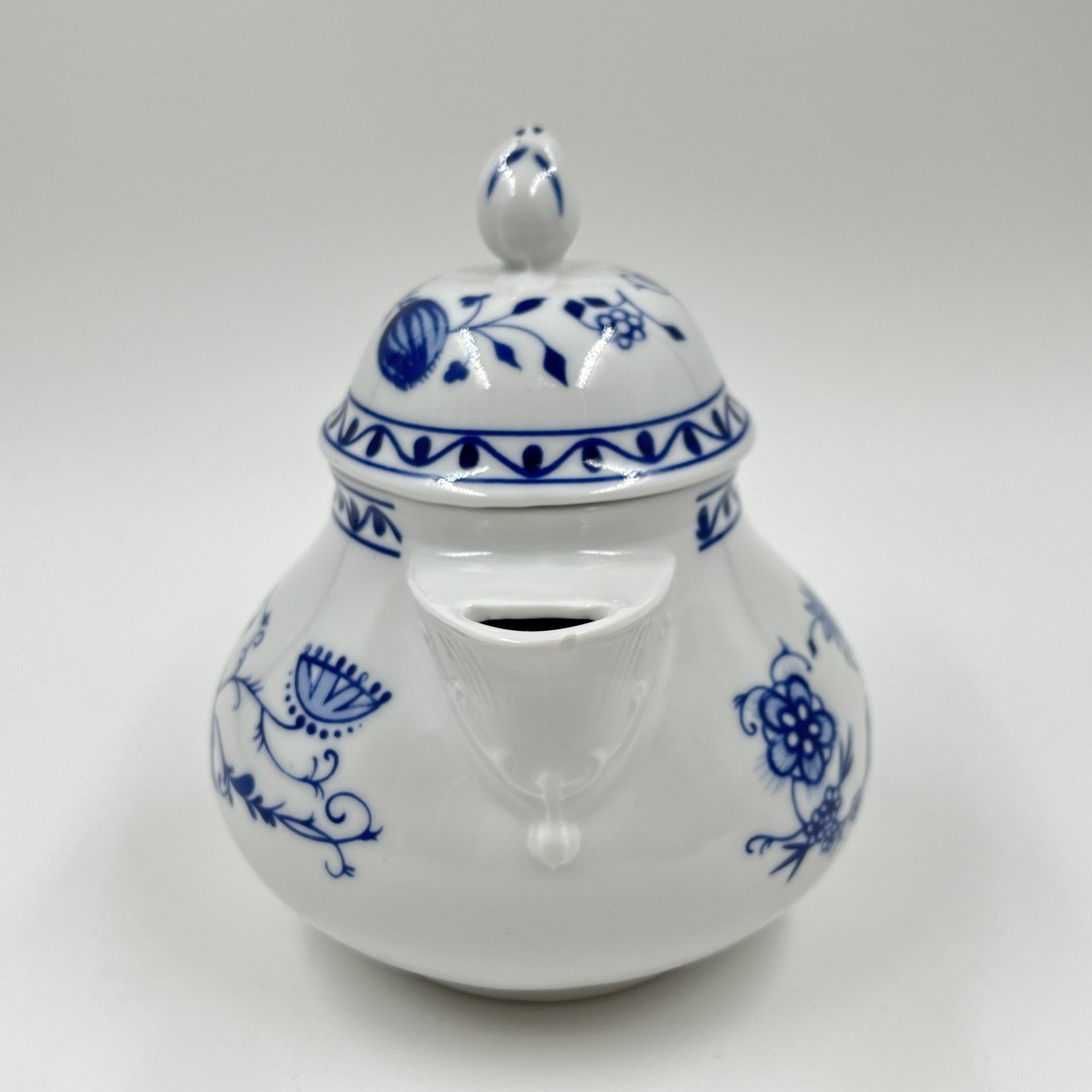 Чайник заварочный с растительным декором, фарфор, деколь, Kahla, ГДР, 1968-1987 гг., Kahla