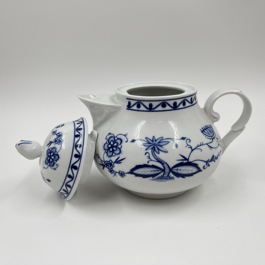Чайник заварочный с растительным декором, фарфор, деколь, Kahla, ГДР, 1968-1987 гг., Kahla