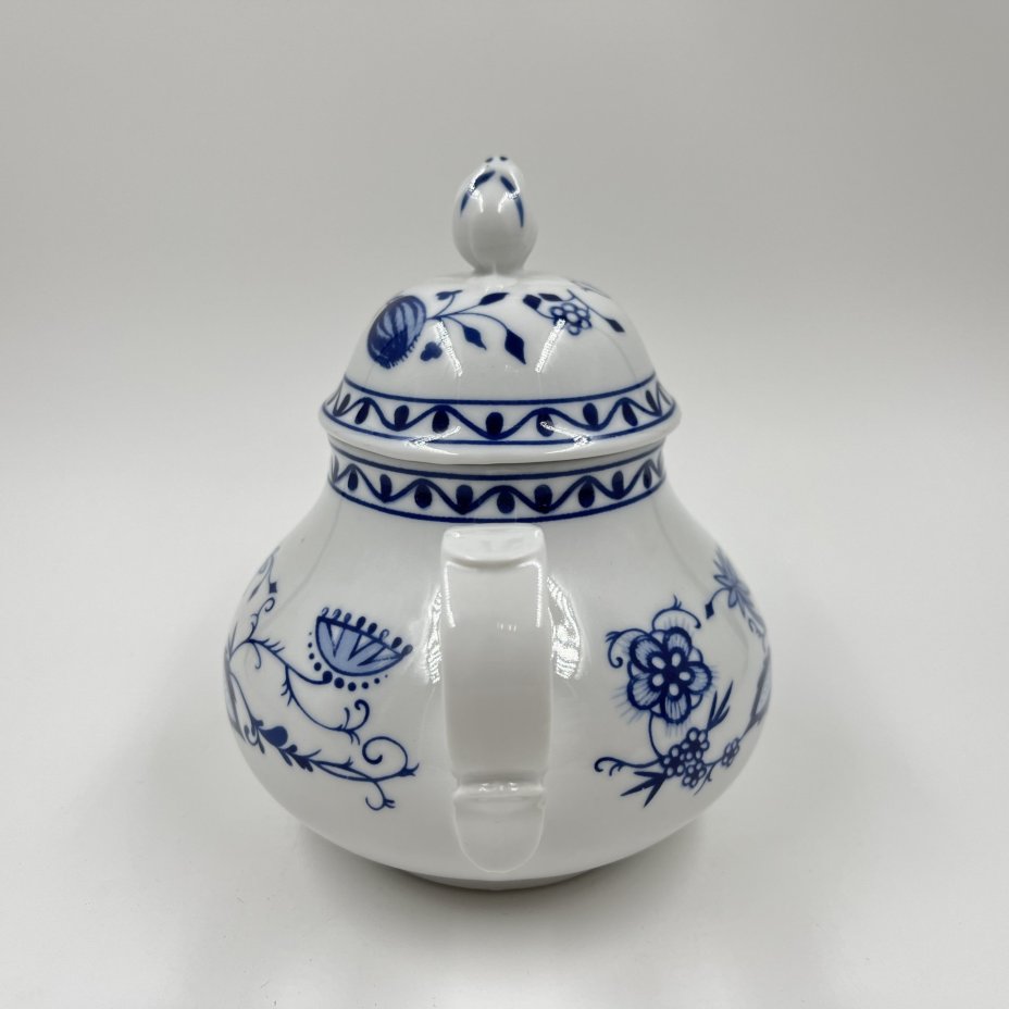 Чайник заварочный с растительным декором, фарфор, деколь, Kahla, ГДР, 1968-1987 гг., Kahla