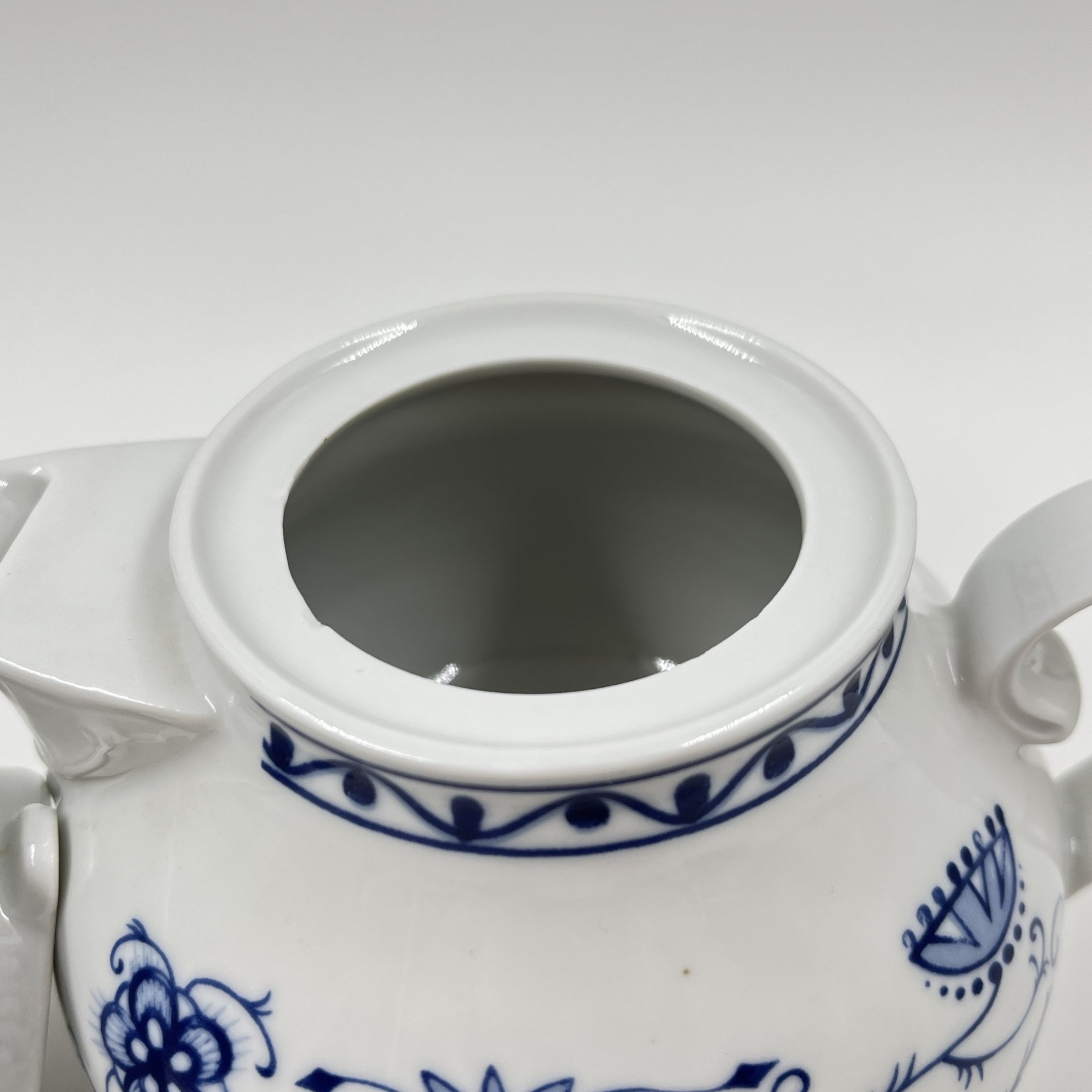 Чайник заварочный с растительным декором, фарфор, деколь, Kahla, ГДР, 1968-1987 гг., Kahla