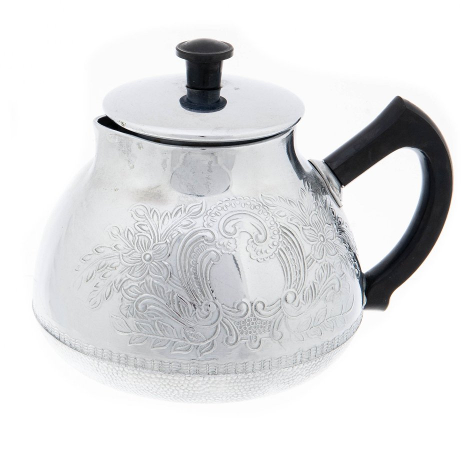 Чайный набор из чайника, молочника и сахарницы, металл, пластик, СССР, 1970-1990 гг.