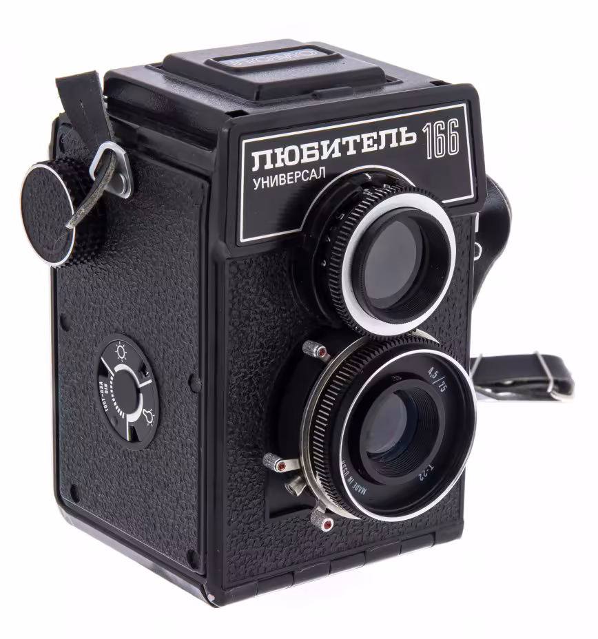 Фотоаппарат "Любитель-166 Универсал", алюминиевый сплав, Ленинградское оптико-механическое объединение, г. Ленинград, СССР, 1976-1996 гг., ЛОМО (Ленинградское оптико-механическое объединение)