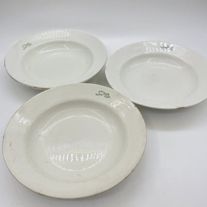 Набор из 3 суповых тарелок "Общепит"