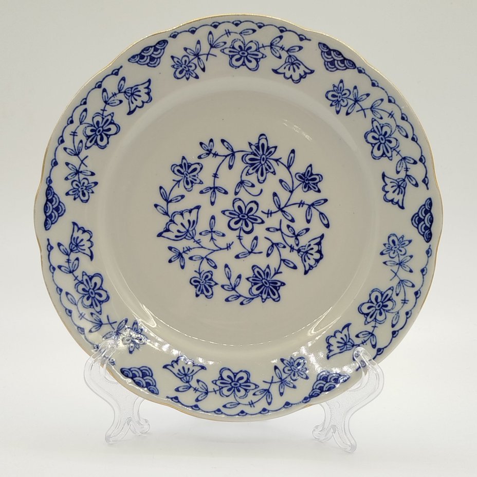 Тарелка десертная с цветочным декором "Kobalt Blau"