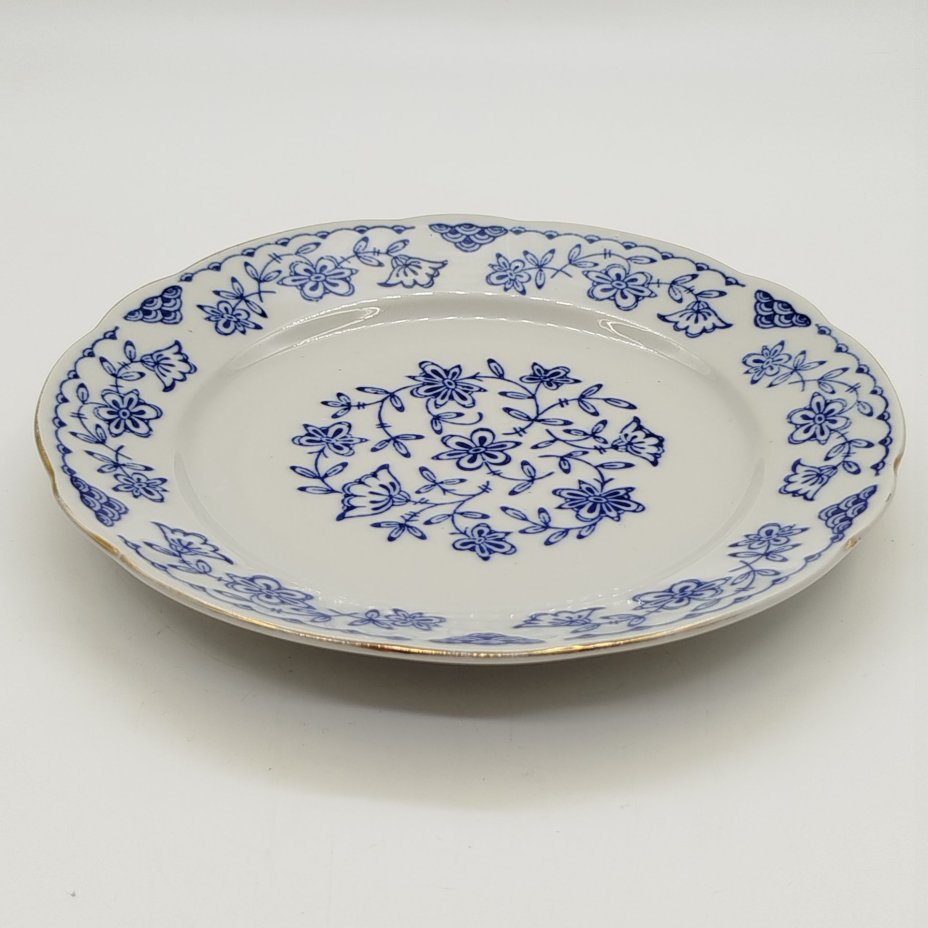 Тарелка десертная с цветочным декором "Kobalt Blau"