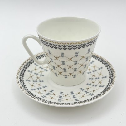 Пара кофейная, фарфор, деколь, золочение, Ленинградский фарфоровый завод (ЛФЗ), СССР, 1970-1990 гг.