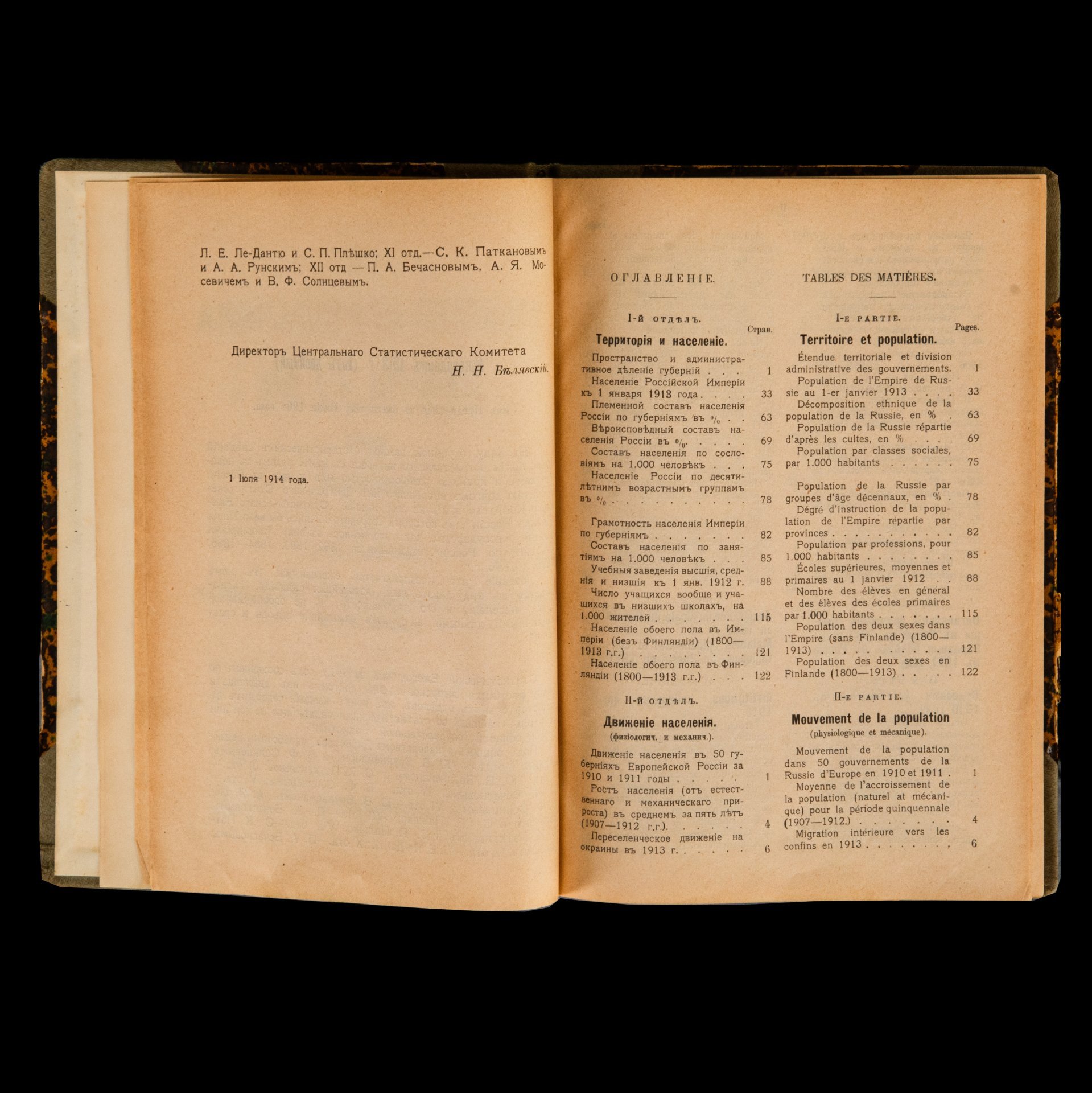 Книга "Статистический ежегодник России 1913 год", Издание "Центрального Статистического Комитета М.В.Д."