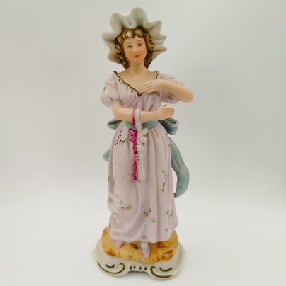 Статуэтка "Дама в розовом", бисквит, роспись, Западная Европа, 1970-1990 гг.