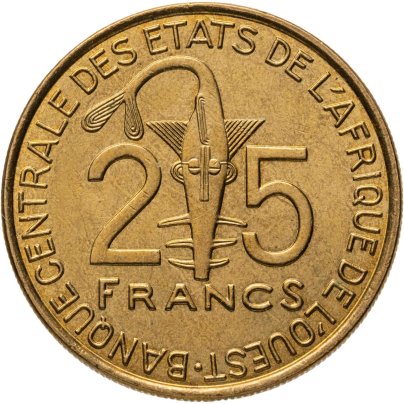 Западная Африка 25 франков (francs BCEAO) 2014