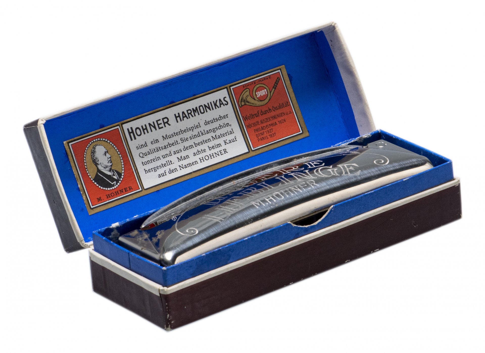 Губная гармоника октавная, металл, фирма "HOHNER Unsere Lieblinge", Германия, 1960-1990 гг.