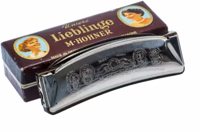 Губная гармоника октавная, металл, фирма "HOHNER Unsere Lieblinge", Германия, 1960-1990 гг.