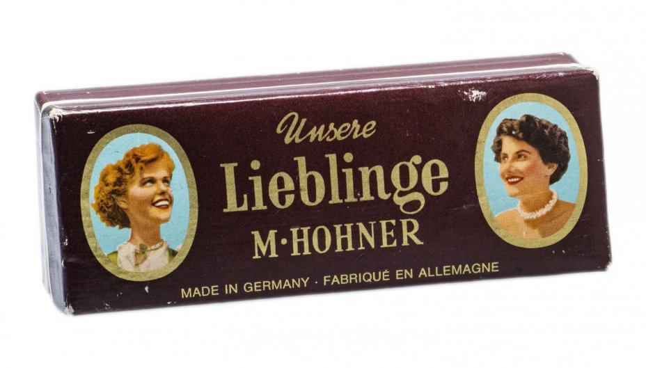 Губная гармоника октавная, металл, фирма "HOHNER Unsere Lieblinge", Германия, 1960-1990 гг.