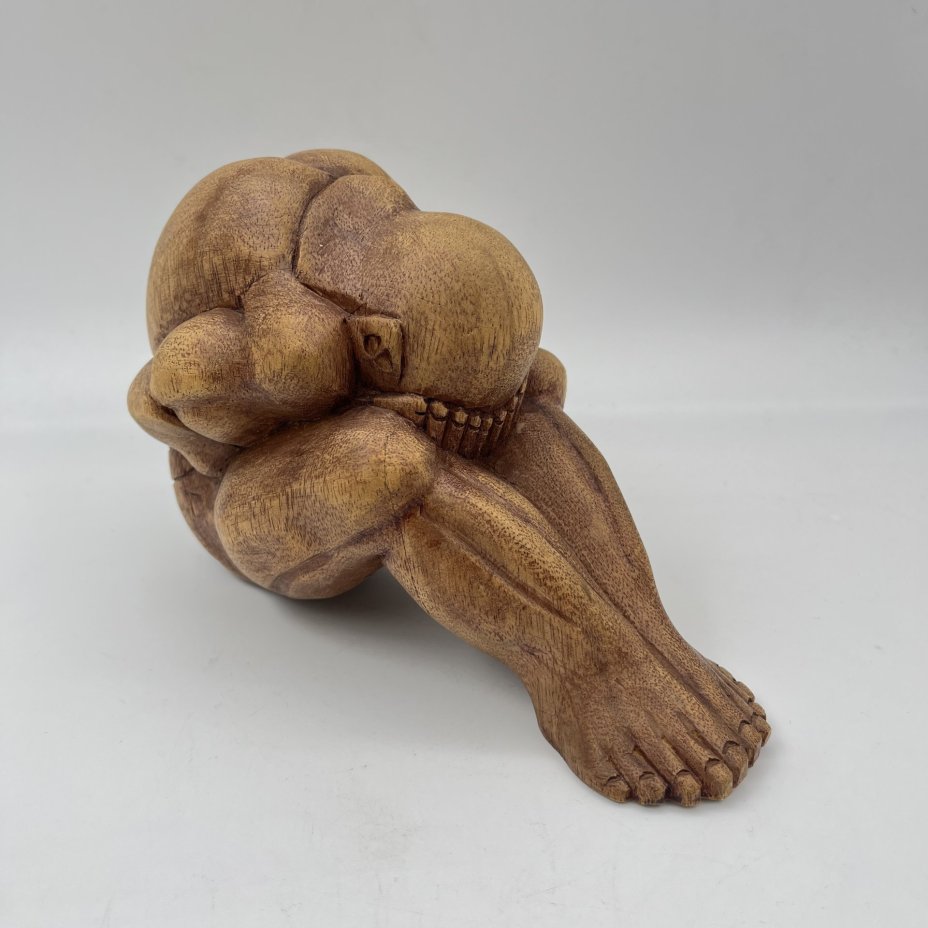 Статуэтка "Плачущий монах", дерево, крашение, резьба, Азия, 1990-2000 гг.