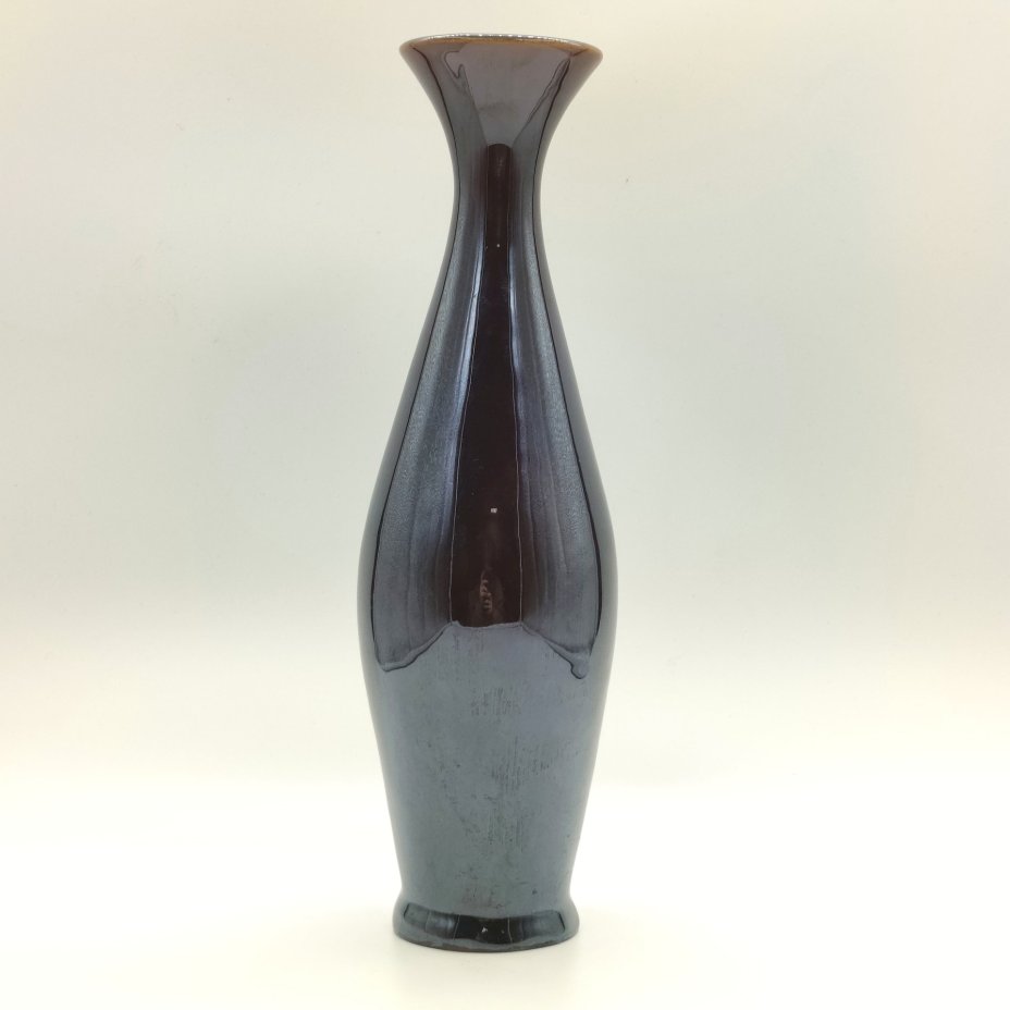 Ваза для цветов лаконичной формы, керамика, глазурь, СССР, 1970-1990 гг.