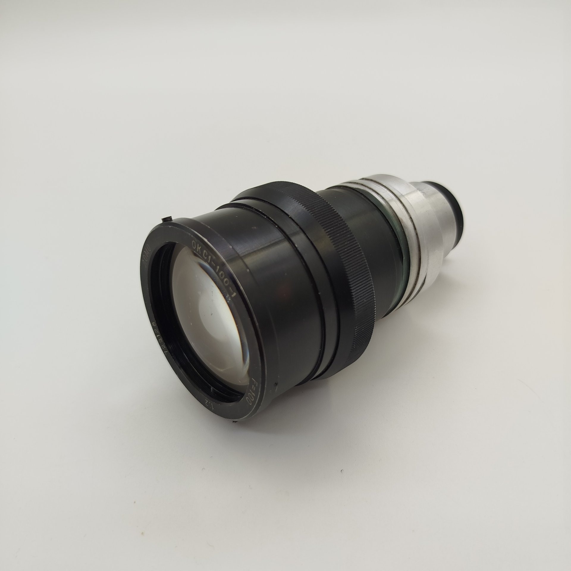 Объектив ОКС1-100-1 100 mm f/ 2, металл, стекло, ЛОМО (Ленинградское оптико-механическое объединение), СССР, 1960-1970 гг., ЛОМО (Ленинградское оптико-механическое объединение)