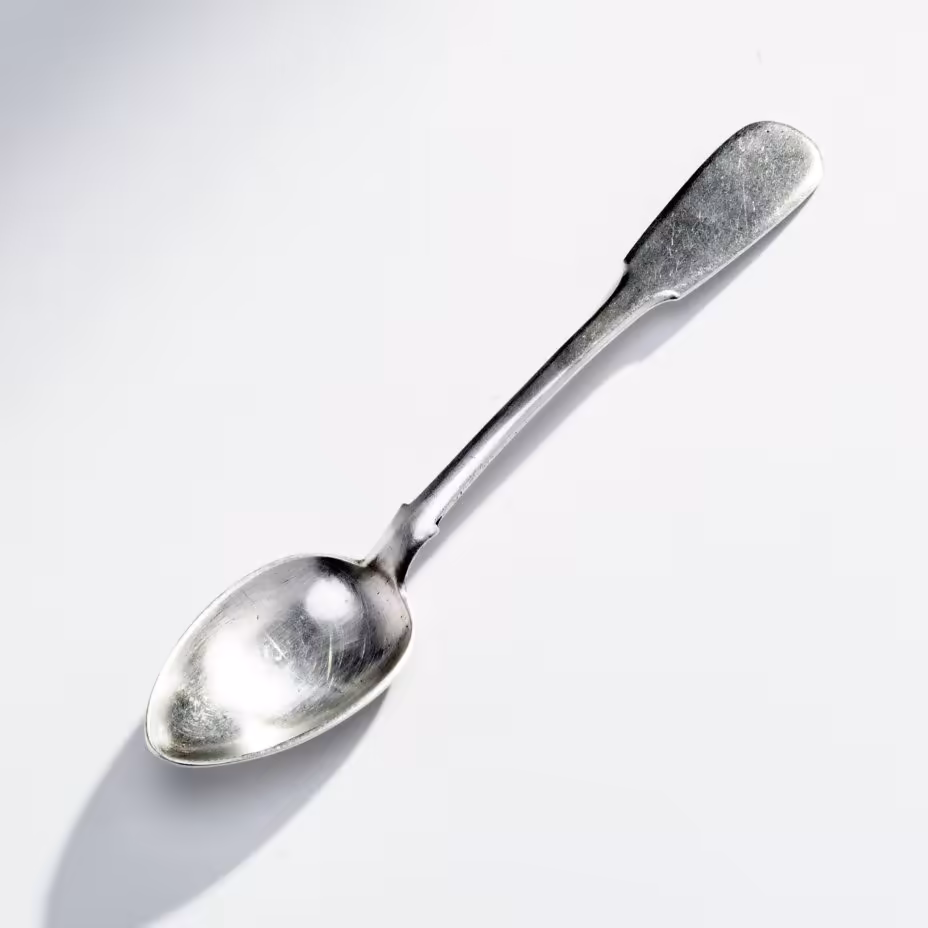 Ложка чайная лаконичной формы, серебро 84 пр., торговый дом «И.В. Захарова сыновья» , Москва, Российская империя, 1870-1880 гг., Торговый дом «И.В. Захарова сыновья»