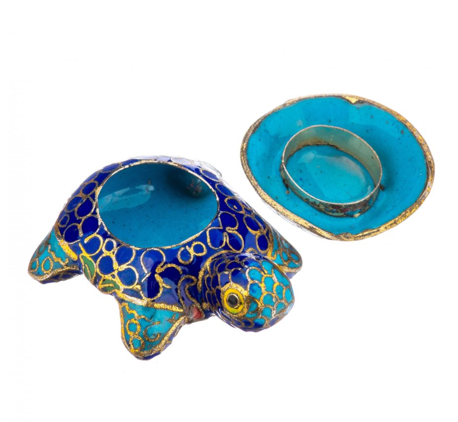 Шкатулка "Черепаха", латунь, клуазоне, эмаль, Китай, 1950-1960 гг.