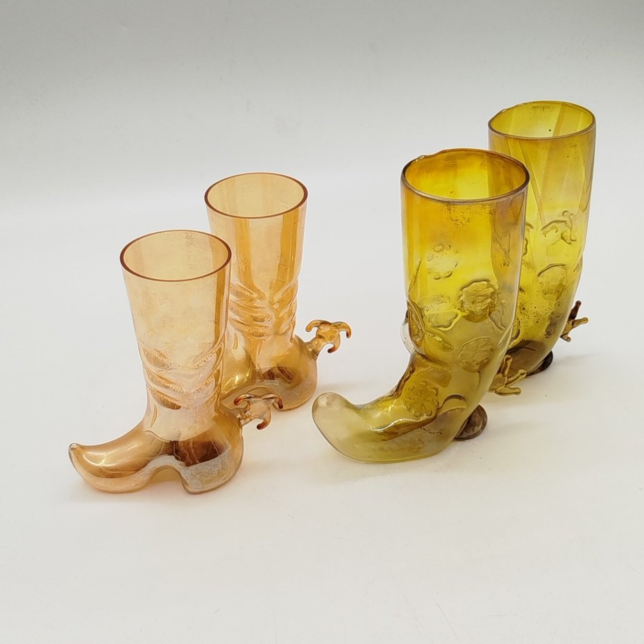 Набор из 4-х сувенирных стопок "Сапог" (в подборе)