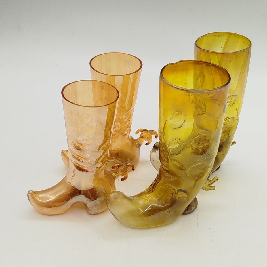 Набор из 4-х сувенирных стопок "Сапог" (в подборе)