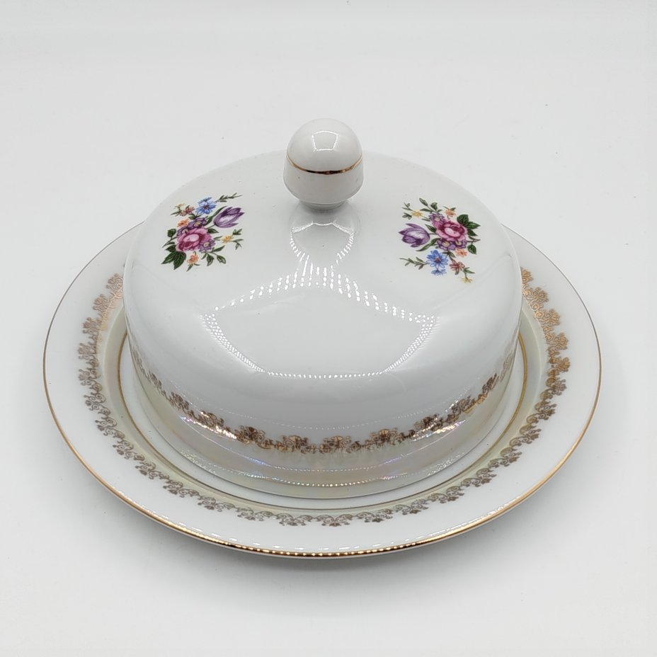 Масленка, украшенная цветочным декором, Spezial Eisenberg Porzellan (SEP)