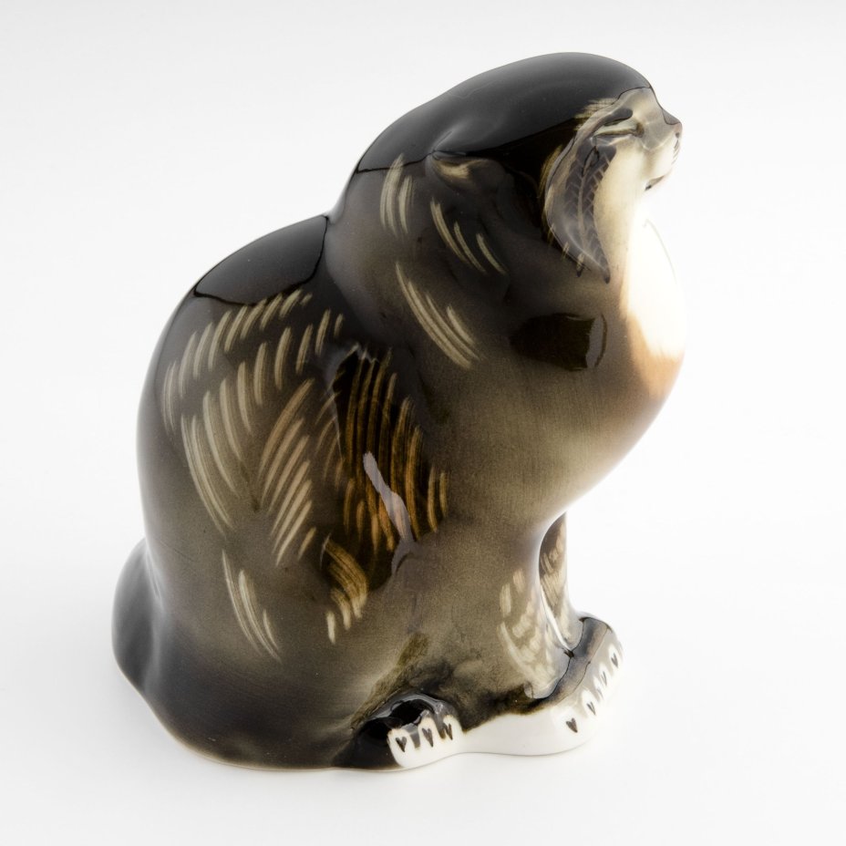 Статуэтка "Дикий кот" ("Манул"), Ленинградский фарфоровый завод (ЛФЗ)