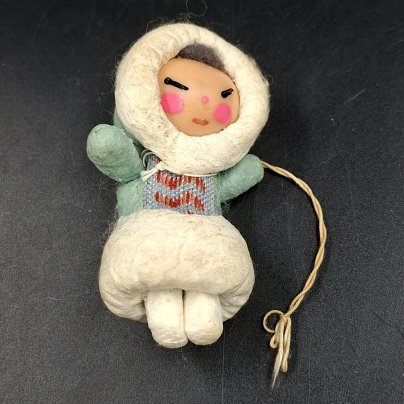 Игрушка ёлочная "Якут", вата, пластик, роспись, клейстер, СССР, 1960-1980 гг.