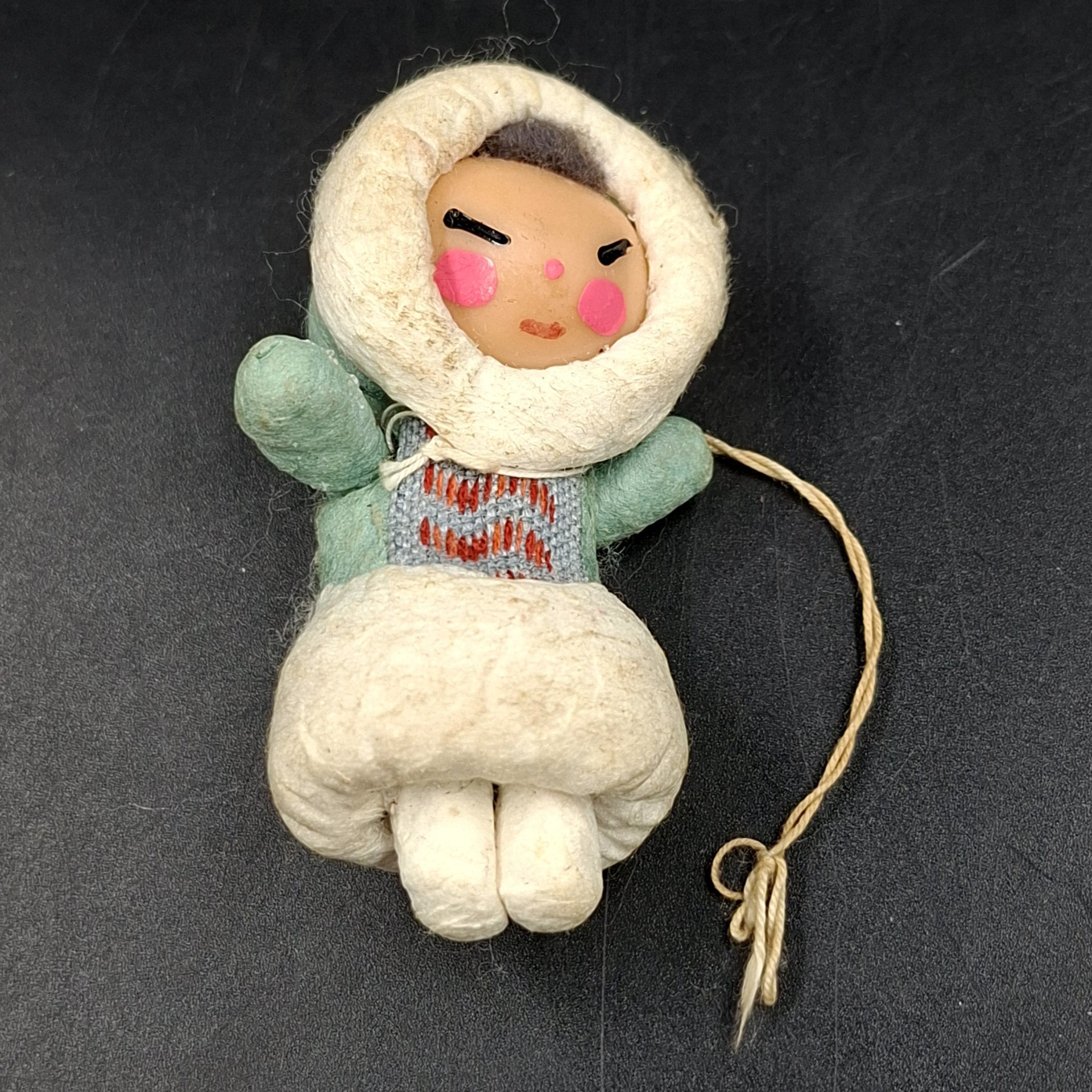 Игрушка ёлочная "Якут", вата, пластик, роспись, клейстер, СССР, 1960-1980 гг.