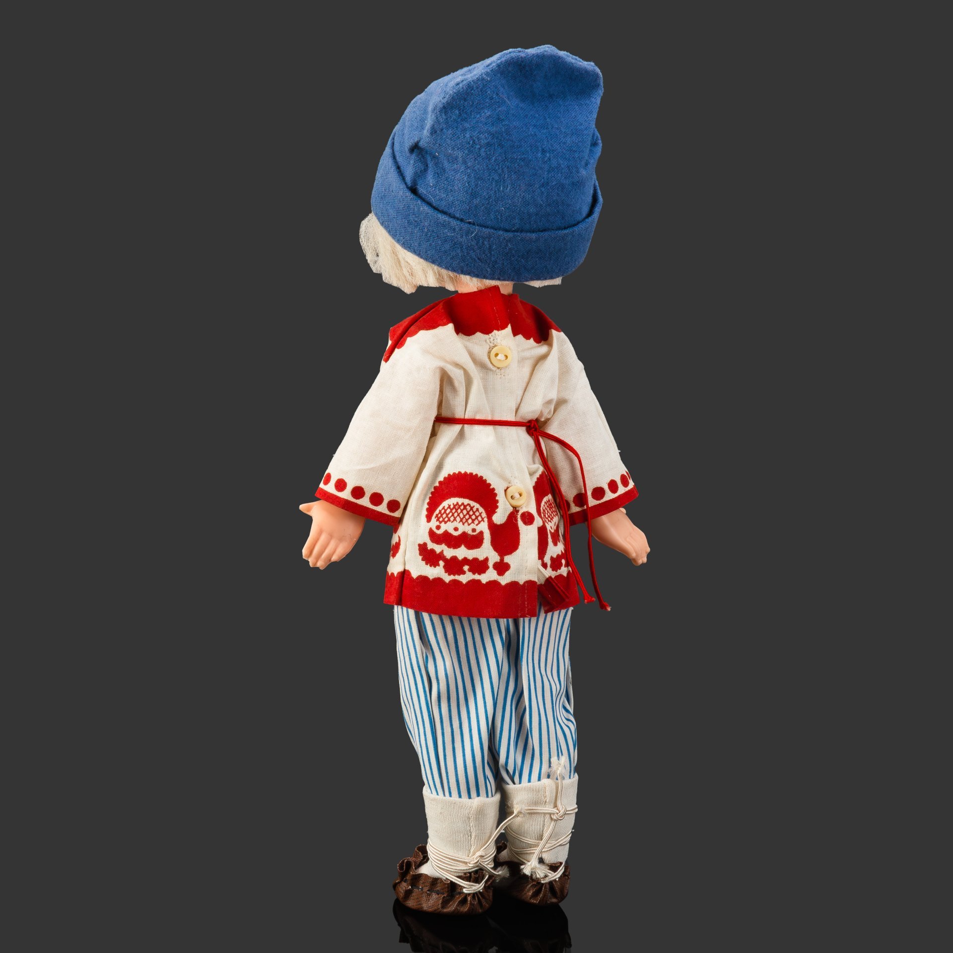 Кукла сувенирная "Емеля", автор Марианна Мотовилова, полиэтилен, текстиль, крашение, роспись, Фабрика «Ленигрушка», СССР, 1960-1970 гг.