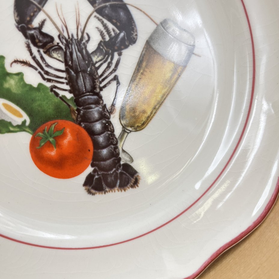 Набор из 8-ми сырных тарелок (в коробке) с изображением закусок и напитков "L'heure du cocktail"